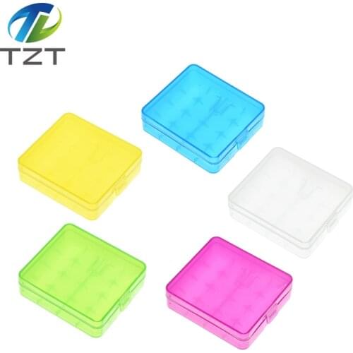 4 x 18650 Battery Case Plastic Transparent Hard White Blue Yellow Green Purple Battery Case Holder Storage 18650 Box