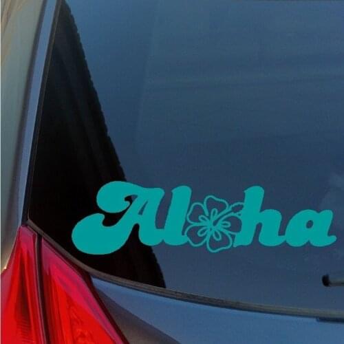 Aloha hibiscus flower vinyl sticker decal Hawaii Hawaiian lei flower Oahu Maui 15cm