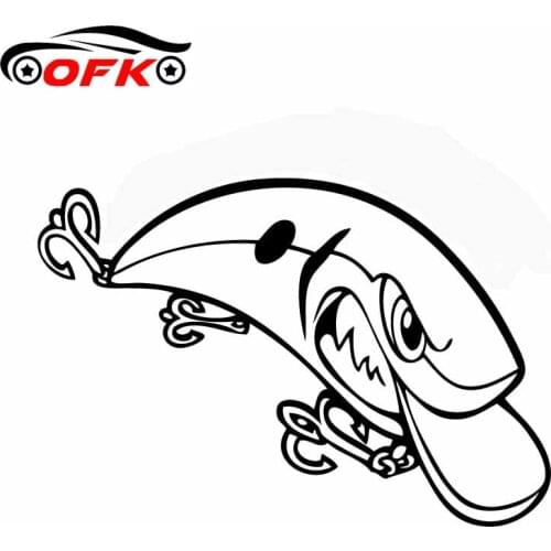 Car Sticker Fishing Lure Decal Sunscreen Waterproof PVC,16cm*12cm