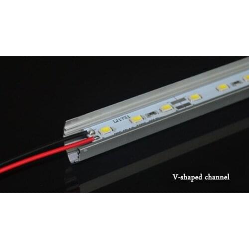 Free shipping 10pcs SMD5730 led bar lights 12 volt led lights 36LEDs/0.5M With V-shaped Aluminum channel