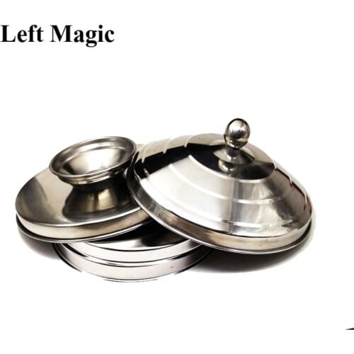 Large Dove Pan Of Collector - Silver Double Layer/Load Magic Tricks Appearing Stage Magic Props Illusions Accessories Gimmick