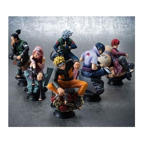 Hot ! 2021 6pcs/set 12cm kakashi Uchiha Sasuke Uzumaki pvc action figure toy