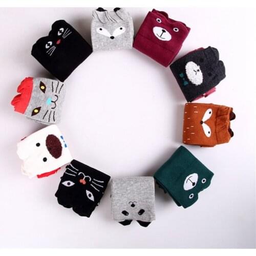 Cartoon Cute Kids Cotton Socks Bear Animal Baby Cotton Socks Knee High Long Leg Warmers Socks Boy Girl Children Socks 3-12 Years
