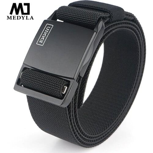 MEDYLA Military Equipment Combat Tactical Belts for Men US Army Training elastic Nylon belt Mens gifts BLL027