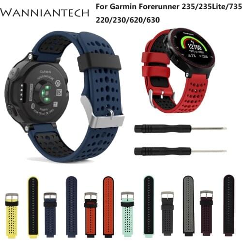 For Garmin Forerunner 235 Band Soft Silicone Smart Watch Wristband Accessory for Garmin Forerunner 220/230/620/630/735XT/235