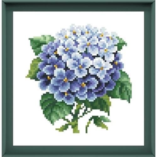 Little hidrangea cross stitch kit small pattern package 18ct 14ct 11ct cloth cotton thread embroidery DIY handmade needlework