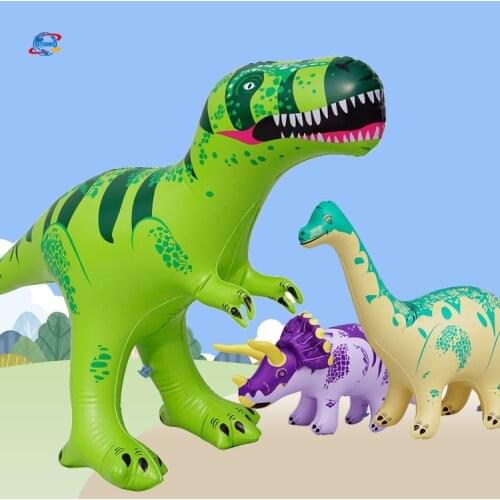 New Cute Cartoon Dinosaur Small Animal Set Beach Infant Children Inflatable Toy Tyrannosaurus