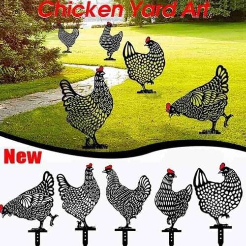 Hen Garden Decoration Organizer Outdoor Garden Backyard Lawn Stakes Easter Acrylic Hen Decor Chicken Yard Art Mothers Day Gift