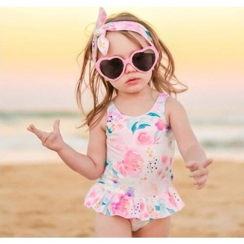 1~10Y Toddler Baby Girls Swimsuit one piece Children Swimwear Girls Swimming outfits High quality Kids Beach wear