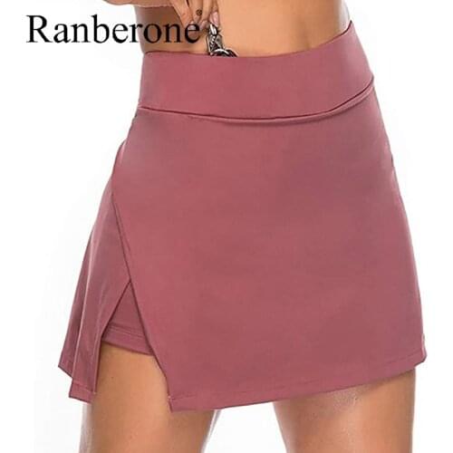 Ranberone Woman Skirts High Waist Skirt Shorts Plus Size S-5XL Tennis Skirts Golf Running Badmintion Sports Fitness Pantskirt