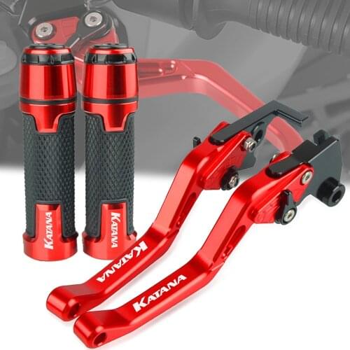 GSX 750 F Adjustable Handle Bar FOR SUZUKI KATANA GSX750F 1989-2007 2000 2006 Brakes Clutch Levers Motorcycle Handlebar Grips