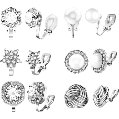 2pcs Ear Clips Non Piercing Fake Helix Earrings Round Ear Cuff Cartilage Ear Clip-On for Women Kids Body Jewelry Piercing Oreja