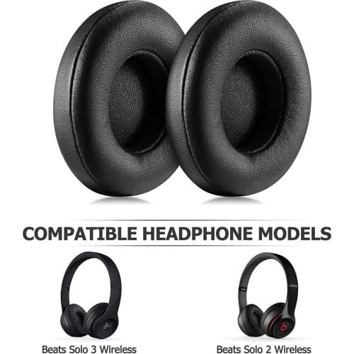 Replacement Ear Pads for Beats Solo 3/ Solo 2, Ear Cushions Earpads Compatible with Beats Solo3 Solo2 Wireless ON-Ear Headphones