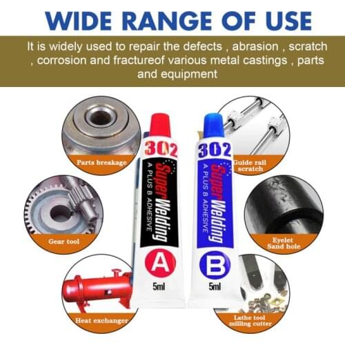 Kafuter AB Super Glue Thermal Paste Liquid Rubber Metal Crackle Plastic Wood Crystal Repairing Quick Drying Waterproof