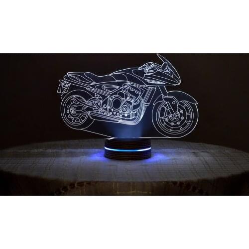 LED Light Lamp 3D Illusion Table Lamp For Home Decorative Light Motorcycle Design