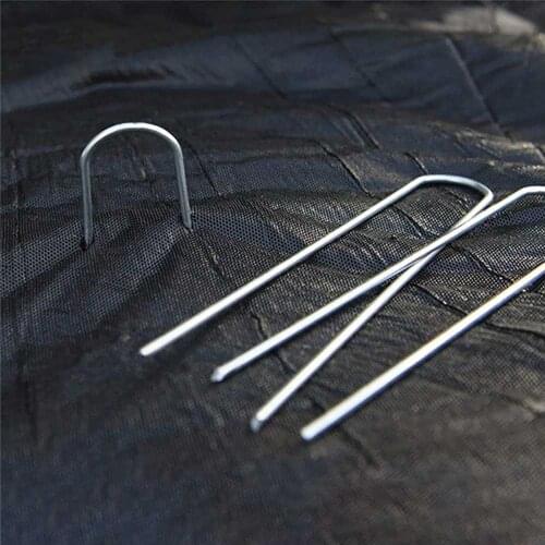 Gardening U-shaped Nails Metal Lawn nails Ground Nail Stakes Landscape Staples and Fence Stake For Fixing Weed Fabric Mesh Floor