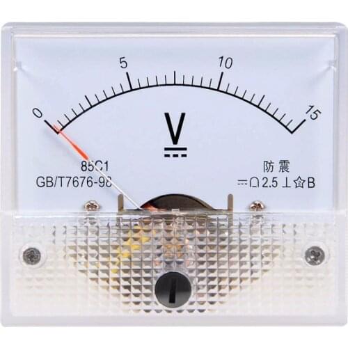Pointer DC Voltmeter 85C1 DC 0-15V 20V 30V 50V 100V 5V 10V Mechanics Analog Volt Panel Meter Gauge