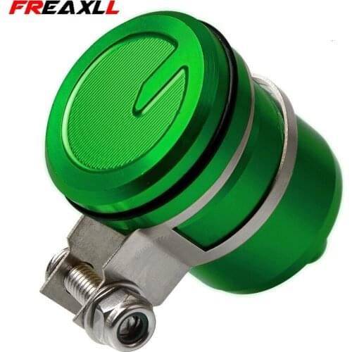 Universal Motorcycle Brake Fluid Reservoir Tank Oil Fluid Cup Aluminum Motor For KAWASAKI ZX7R ZX9R ZX12R ZX14R ZX6RR ZX10R
