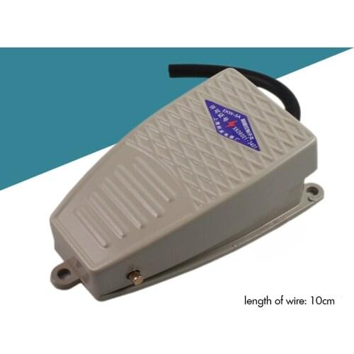 Foot Switch EKW-5A Switch for Spot Welding Machine Self Reset Foot Switch Anti-slip Pedal Switch Aluminum Shell with Wire