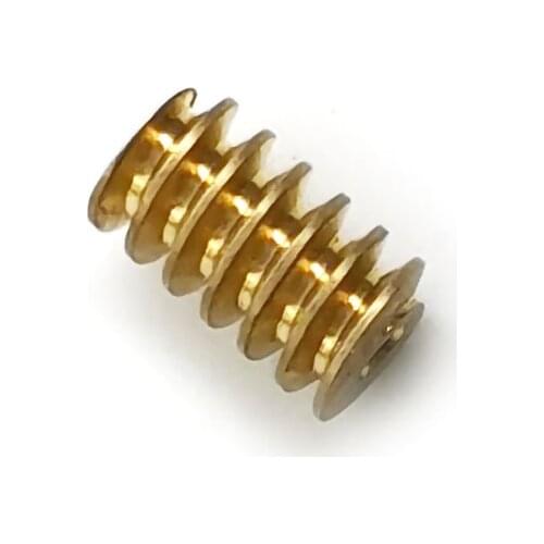 W6x10 2A 0.5M Copper Worm Gear Outer Diameter 6mm Hole 1.98mm Length 10mm Good Mechanical Metal Helical Pinion