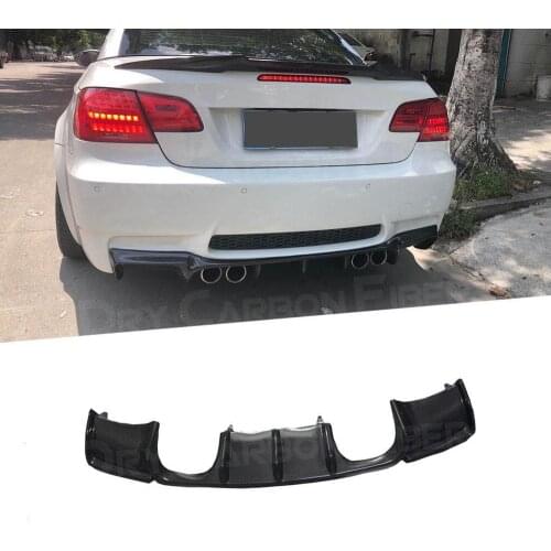 Rear Car Lip Diffuser Spoiler for BMW E92 M3 Coupe E93 M3 Convertible 2009-2012 Car Bumper Protector Convertible Carbon Fiber