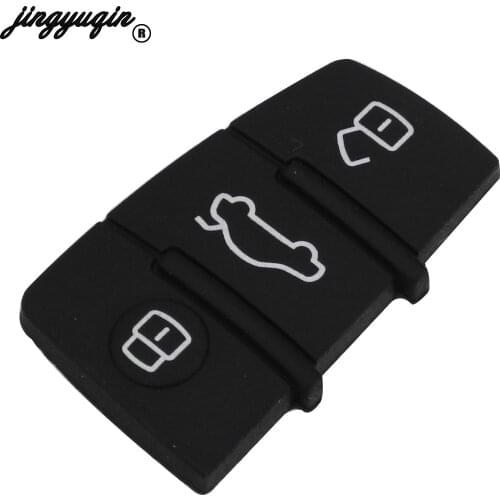 Jingyuqin 2pc 3 Button Replacement Rubber Pad Remote Key Keyless Fob For Audi A3 A4 A5 A6 A8 Q5 Q7 TT D05 S LINE RS Rubber