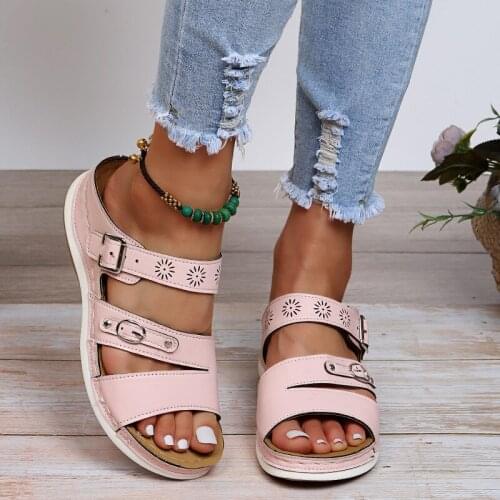 Buckle Back Strap Black Brown Blue Womens Platform Sandals Shoes for Women 2022 Sandalias Sandles Woman Womens Shoes Slippers