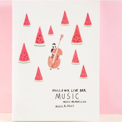 1pcs BZNVN Yue wood music and fruit line B5 Diary Book Cute