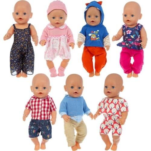 2021 Suit Doll Clothes Fit 17 inch 43cm Doll Clothes Born Baby Suit For Baby Birthday Festival Gift