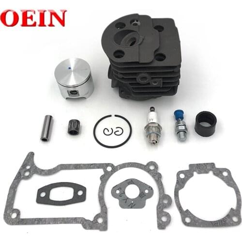 46mm Cylinder Piston Manifold Spark Plug Kit For Husqvarna 51 55 Rancher Chainsaw Parts # 503609171 , 503 60 91-71