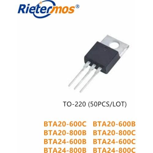 50PCS BTA20-600C BTA20-600B BTA20-800B BTA20-800C BTA24-600B BTA24-600C BTA24-800B BTA24-800C BTA20 BTA24 TO-220 HIGH QUALITY