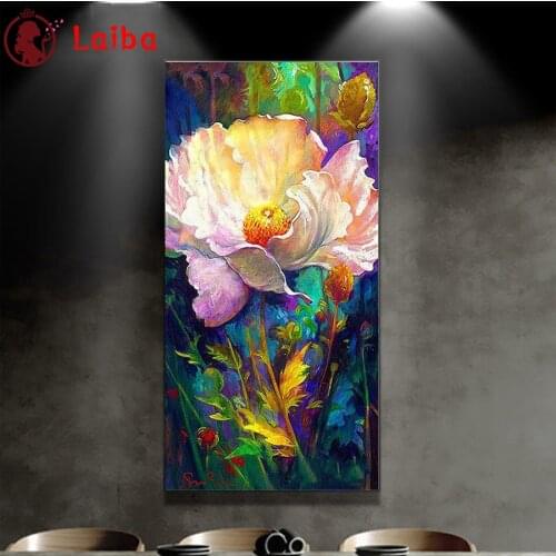 DIY Diamond Painting Abstract colorful poppies, flower art Diamond Mosaic Full Drill Square round Cross Stitch Handmade Hobby