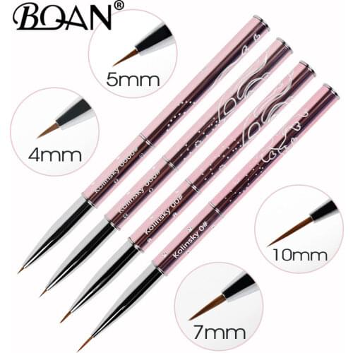BQAN Popular Nail Tools #0#00#000#0000 4pcs/set Sale Pure Kolinsky Sable Brush Nail Art Liner Brush Paint Brush 100% Kolinsky