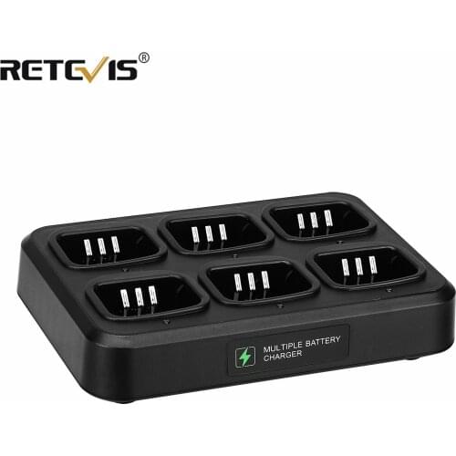 Rapid Six-way Charger Single-Row Walkie Talkie/Battery Charger For TYT MD-380 MD 380 MD380 RETEVIS RT3 RT3S DMR Radio Charger