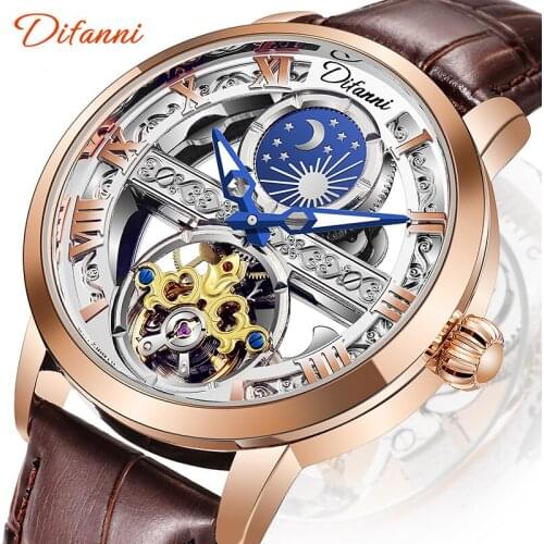 1963 Watch Pilot Automatic Mechanical Moon Phase Display Air Force Chronograph Watches High-end Tourbillon Watches Business Men