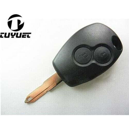 2 Buttons Remote Key Shell for Renault Koleos Car Key Blanks Case with NE73 Uncut Blade