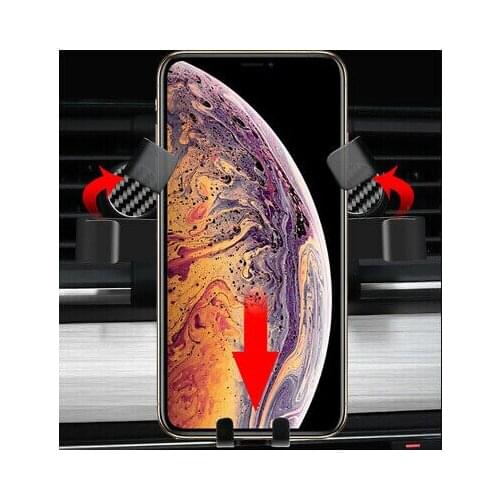 Carbon Fiber Look Car Air Vent Mount Phone Holder for Audi Q5 2018 - 2020