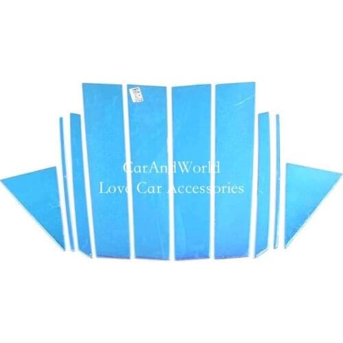 For Nissan Sentra Pulsar Sylphy 2012-2018 Stainless Car Window Pillar B/C Post Column Cover Trims Sticker External Accessories