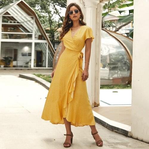 Summer Hot Print Womens Clothing V-Neck Short Sleeve A-Line Skirt Dresses For Women Clothes Sexy Dress Female Style Suits