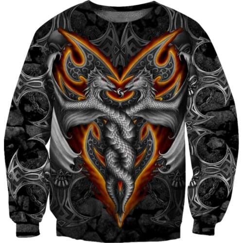 Armor Tattoo and Dungeon Dragon 3D Printed Unisex Deluxe Hoodie Men Sweatshirt Zip Pullover Casual Jacket Tracksuit KJ0278