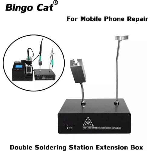 KAISI Tool K508 Double Soldering Station Extension Box With T210 C115 T245 Handle Holder For JBC Sugon T26 Solder Phone Repair