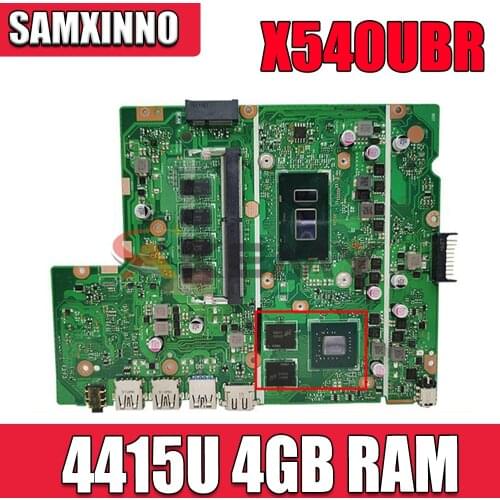 Akemy X540UBR notebook motherboard For ASUS X540UV X540UB X540UBR laptop motherboard mainboard with 4415U CPU 4GB RAM 2GB GPU