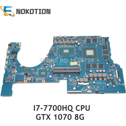 NOKOTION for HP Q174 17-W 17T-W 17-W151NR Laptop Motherboard I7-7700HQ GTX 1070 8G DAG38DMBCC0 915554-601 915554-501 915554-001