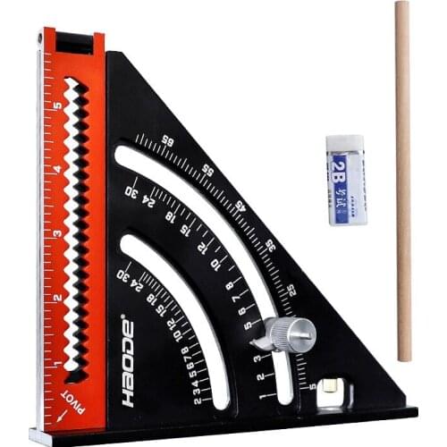 Multi Angle Measuring Ruler, Adjustable Positioning Angle Extendable Layout Tools Woodworking Triple-cornered Ruler