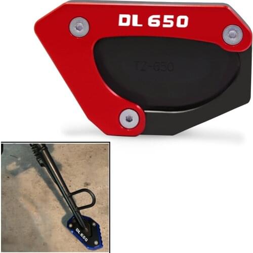 Motorcycle CNC Foot Side Stand Extension Kickstand Pad Support Plate Enlarge For Suzuki DL650 V-Strom Vstrom 650 2012-2019