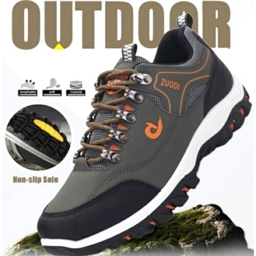 Men Treking Shoes Round Toe Climbing Hiking Shoes Outdoor Sneakers Breathable Men Trainers Comfortable Walking Casual Men Shoes
