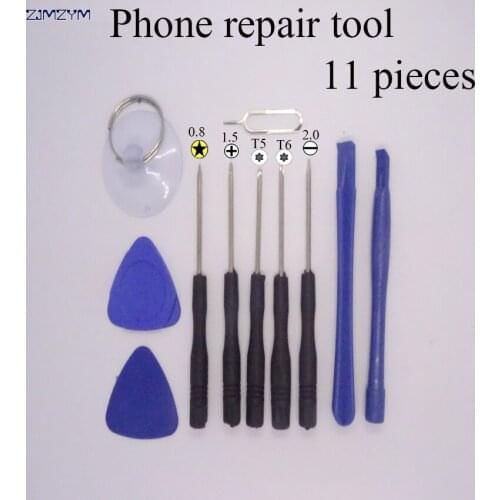11 in 1 Mobile Phone Repairing Tool Kit Spudger Pry Opening Tool LCD Repair Tools with 0.8MM\T6\T5\1.5MM screwdrivers for Iphone