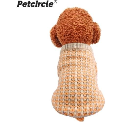 2020 New Winter Pet Dog Cat Clothes Sweaters Orange Wafer Jacket Soft Thicken Warm Puppy Costume For Small Dog Clothes Products