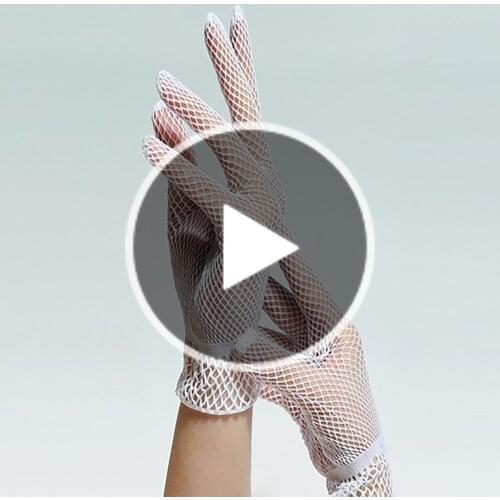 1 Pair Womens Short Fishnet Net Driving Gloves Mesh Gloves Sexy Punk Rock Night Club Party Sexy Party Gloves Mitten Guantes New
