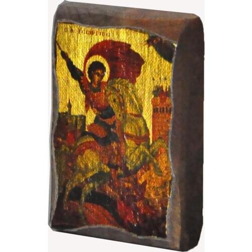 ST GEORGE Orthodox Replica Byzantium Icons Churches Home Decoration Accessories Noel Christmas Yule Wooden Gold Leafs Undefined